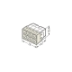 WAGO krabicová svorka 8x0.5-2.5 mm2 transp/šedá Kód:2273-208 ;bal.=50ks